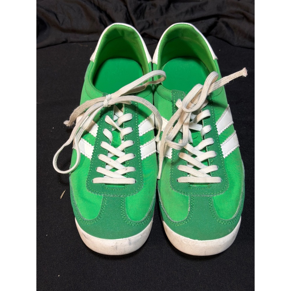 Juniper JUNIO131 Green White Triple Stripe Retro Casual Sneakers 7M